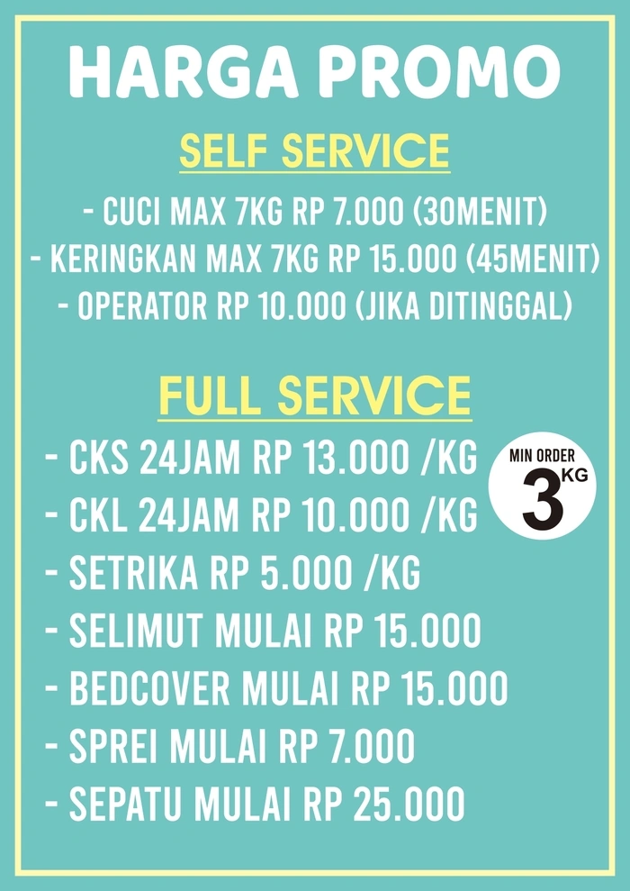 daftar harga layanan laundry malang dari zacca laundry