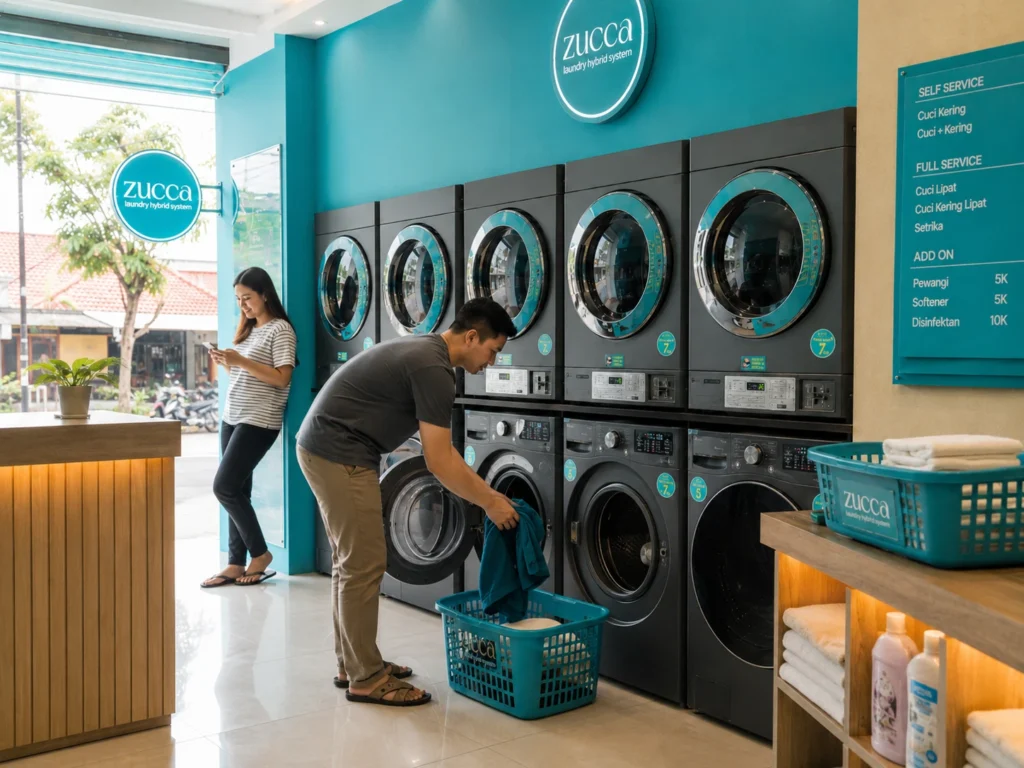 self service laundry malang